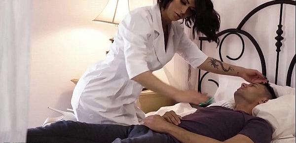  TransSensual Nurse Domino Presley Pays Housecall to Studly Patient